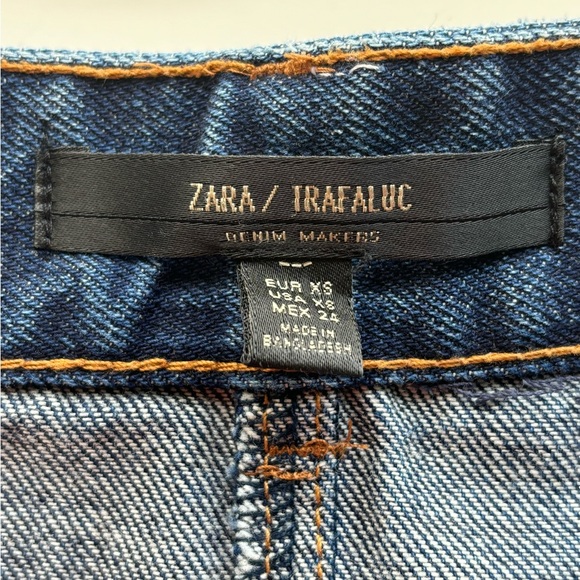 ZARA TRAFALUC Denim Midi Skirt with Sequins Size XS - Picture 6 of 9